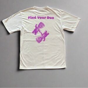 White and Purple Graphic Tee